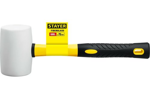 STAYER 680 г, киянка резиновая белая с фиберглассовой ручкой 20533-680