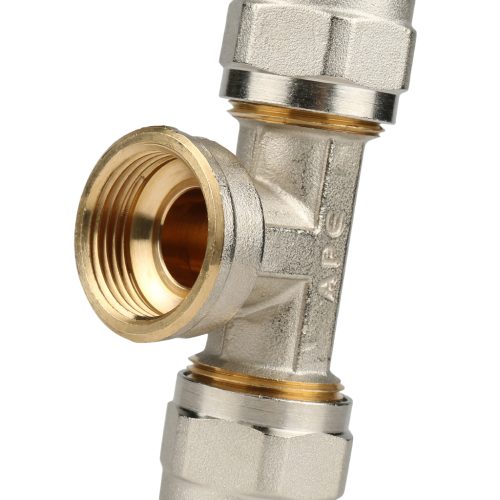 SFS-0012-003420 STOUT Тройник-переходник с внутренней резьбой 3/4"х20 для металлопластиковых труб винтовой