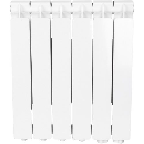 SRA-0120-050006 STOUT Bravo 500 6 секции радиатор алюминиевый нижнее правое подключение (белый RAL 9010)