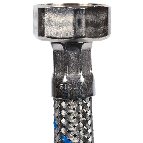 SHF-0049-351015 STOUT  Гибкая подводка для воды  M 10 (35мм) х ВР 1/2,  длина 1000 мм