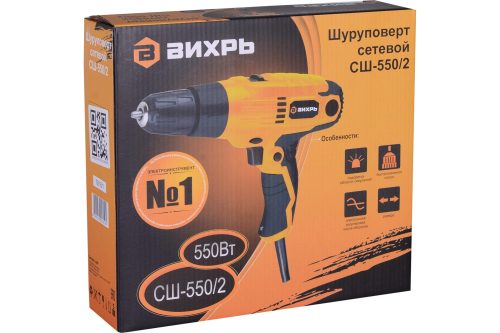 Сетевой шуруповерт ВИХРЬ СШ-550/2