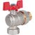 RBV-0006-0610220 ROMMER Шаровой кран угловой с американкой 3/4" ВН/НР, ручка бабочка