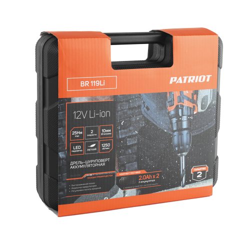 Фото Дрель-шуруповерт аккумуляторная Patriot BR 119Li Дрель-шуруповерт аккумуляторная Patriot BR 119Li