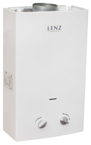 Газовый проточный водонагреватель Lenz Technic 10L White