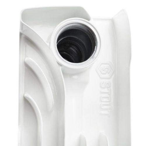 SRB-0310-035004 STOUT Space 350 4 секции радиатор биметаллический боковое подключение RAL9016