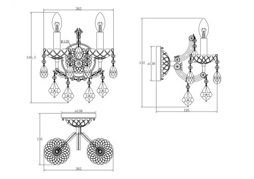 Бра Maytoni DIA880-WL-02-G
