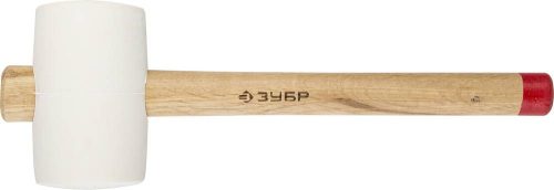 ЗУБР 340 г, киянка резиновая белая с деревянной ручкой 20511-340_z01