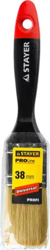 STAYER 38 мм, 1,5", щетина натуральная светлая, кисть плоская UNIVERSAL-PROFI 0104-038