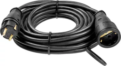 ЗУБР 10 м, 4000 Вт, 1 гнездо, IP44, удлинитель электрический силовой 55017-10