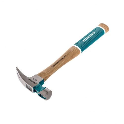 Фото Молоток-гвоздодер, 280 г, угол 75, магнит, обрезиненная рукоятка American hickory GROSS Молоток-гвоздодер, 280 г, угол 75, магнит, обрезиненная рукоятка American hickory GROSS