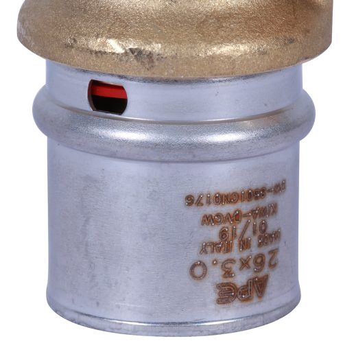 SFP-0011-000126 STOUT Угольник-переходник с наружной резьбой 1"х26 для металлопластиковых труб прессовой