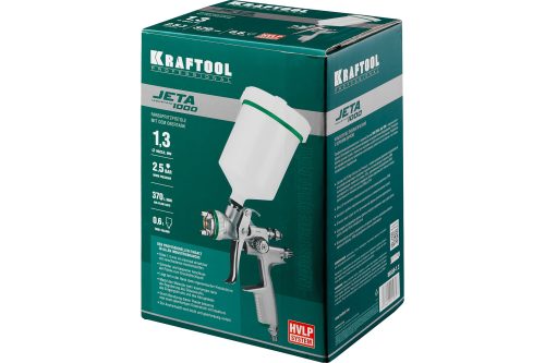 KRAFTOOL сопло 1,3 мм, краскопульт пневматический с верхним бачком JETA 1000 06559-1.3 Pro