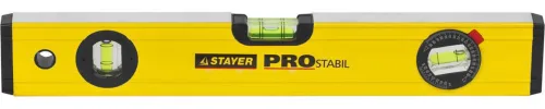 STAYER PROStabil 400 мм уровень строительный фрезерованный, 3 глазка, линейка, фрезерованный, рукоятки, 3471-040_z01