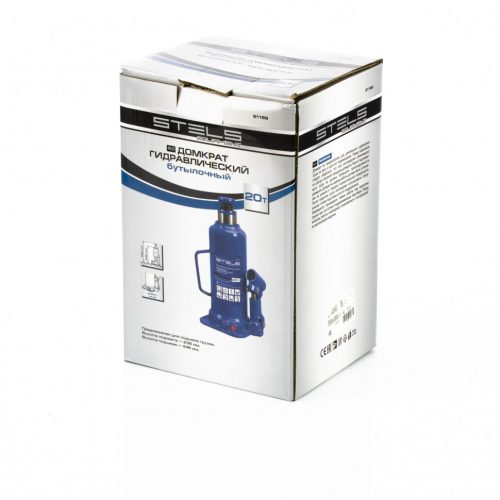 Домкрат гидравлический бутылочный, 20 т, h подъема 235-445 мм Stels