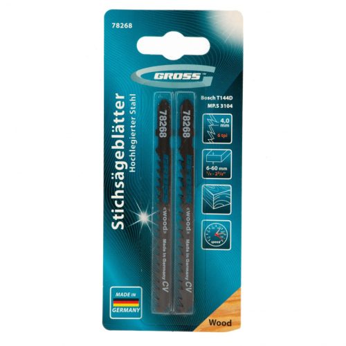 Полотна для электролобзика  по дереву, 2 шт, ( 3104-T144D ) Gross