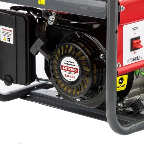Фото Генератор бензиновый LK 3500, 2.8 кВт, 230 В, бак 15 л, ручной старт Kronwerk Генератор бензиновый LK 3500, 2.8 кВт, 230 В, бак 15 л, ручной старт Kronwerk