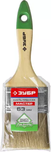 ЗУБР 63 мм, 2,5'', щетина смешанная, кисть малярная плоская 4-01009-063
