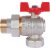 RBV-0006-0610225 ROMMER Шаровой кран угловой с американкой 1" ВН/НР, ручка бабочка