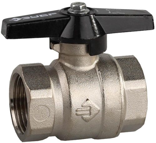 ЗУБР Ø 1", ручка "бабочка", кран шаровой полнопроходной "мама-мама" 4-51323-C-1