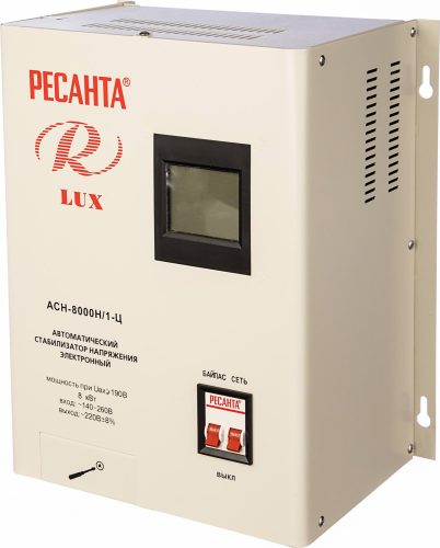 Стабилизатор напряжения Ресанта АСН 8000 Н/1-Ц Lux
