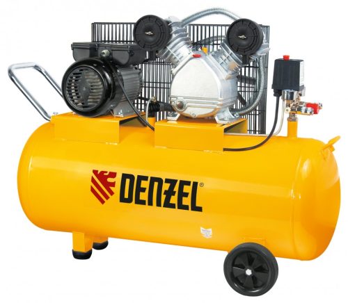 Компрессор пневматический, 2.2 кВт, 370 л/мин, 100 л Denzel