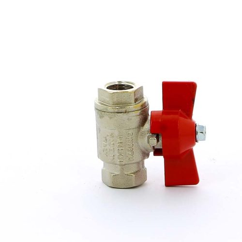 Кран шаровой полнопроходной ITAP IDEAL 093 - 1' (НР/ВР, PN40, Tmax 150°С, ручка-бабочка красная)