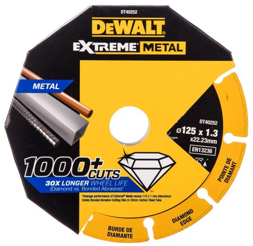 Алмазный диск отрезной по металлу 125х22.2 мм DEWALT DT40252