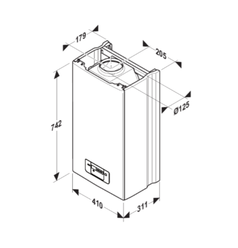 Котел газовый настенный Protherm гепард 23 MOV - 23 кВт (двухконтурный, открытая камера сгорания)