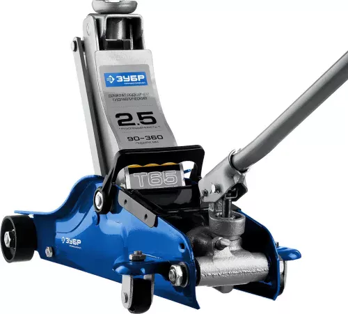 ЗУБР 2,5т, 90-360 мм, домкрат гидравлический подкатной T65 43057-2.5 Профессионал
