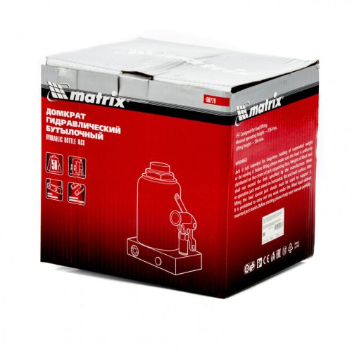 Фото Домкрат гидравлический бутылочный, 50 т, h подъема 236-356 мм Matrix Домкрат гидравлический бутылочный, 50 т, h подъема 236-356 мм Matrix