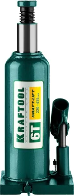 KRAFTOOL 6 т, 220-435 мм, домкрат гидравлический бутылочный сварной Kraft-Lift 43462-6_z01