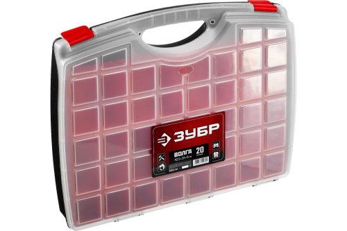 Фото ЗУБР 425 х 330 х 60, пластиковый, органайзер со съемными лотками ВОЛГА-20 38034-20 ЗУБР 425 х 330 х 60, пластиковый, органайзер со съемными лотками ВОЛГА-20 38034-20