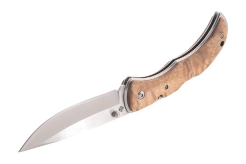 ЗУБР 220 мм/лезвие 95 мм, рукоятка с деревянными накладками, нож складной НОРМАНН 47714