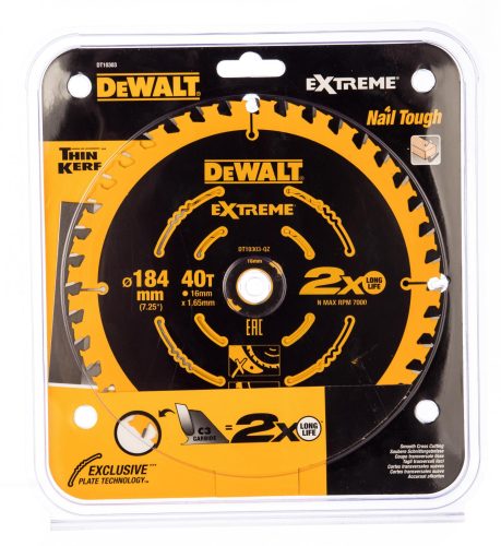 Диск пильный по дереву (184х16 мм; Z40) Dewalt DT 10303