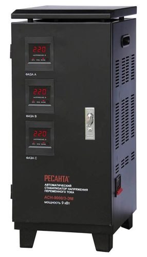 Трехфазный стабилизатор напряжения Ресанта ACH-9000/3-ЭМ