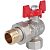 RBV-0006-0610215 ROMMER Шаровой кран угловой с американкой 1/2" ВН/НР, ручка бабочка