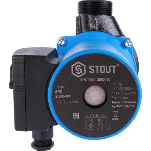 SPC-0001-2580180 STOUT Насос циркуляционный 25/80-180