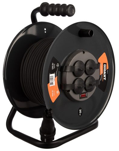 Gigant Силовой удлинитель на катушке 4гн. с/з КГ 3х1,5 16A 30м IP 44 PE-002