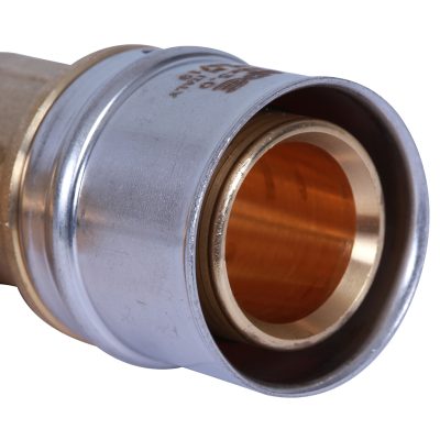 SFP-0011-000132 STOUT Угольник-переходник с наружной резьбой 1"х32 для металлопластиковых труб прессовой