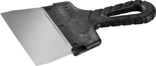 ЗУБР 150 мм, нержавеющая полотно, пластмассовая рукоятка, шпатель фасадный 10077-15