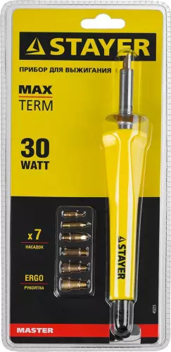 STAYER 6 насадок, прибор для выжигания 45225