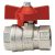 Кран шаровой ITAP VIENNA 118 - 3/4' (ВР/ВР, PN30, Tmax 150°С, ручка-бабочка красная)