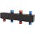 RDG-0016-004002 ROMMER Стальной распределительный коллектор 2 отопительных контура 1х1 1/4"