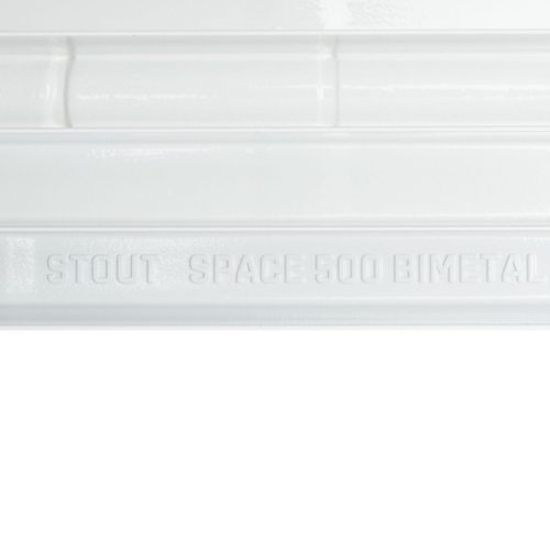 SRB-0310-050004 STOUT Space 500 4 секции радиатор биметаллический боковое подключение RAL9016