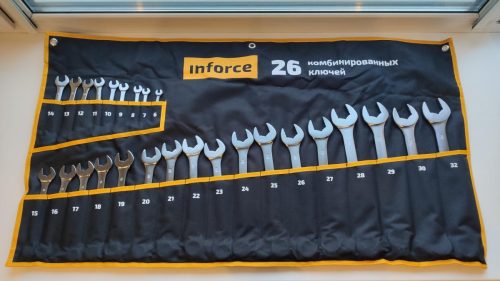 Inforce Набор комбинированных ключей Non-Slip 26 предметов 06-05-32