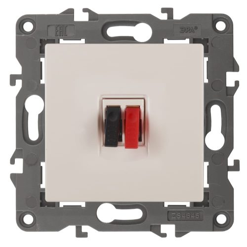 Аудиорозетка ЭРА Elegance IP20, сл.кость 14-3111-02 Б0034321