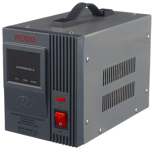 Фото Стабилизатор напряжения однофазный Ресанта АСН 2000/1-Ц Стабилизатор напряжения однофазный Ресанта АСН 2000/1-Ц