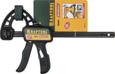 KRAFTOOL 150/350 мм, струбцина ручная пистолетная EcoKraft 32226-15