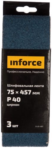 Inforce шлифовальная лента 75х457мм P40 3шт 11-01-497