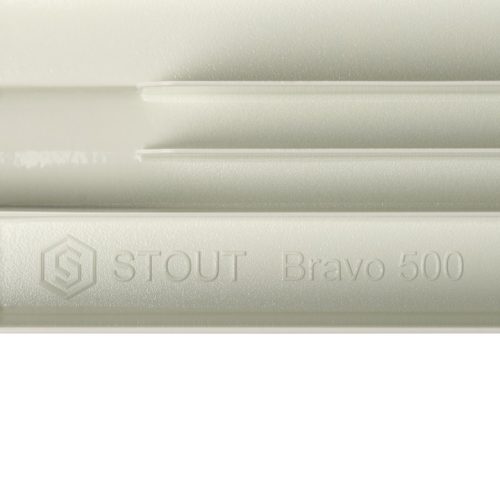 SRA-0110-050004 STOUT Bravo 500 4 секции радиатор алюминиевый боковое подключение RAL9010